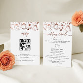 Wildflower lente bruiloft details | RSVP | QR-code Informatiekaartje