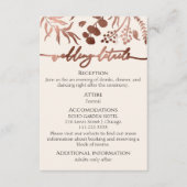 Wildflower lente bruiloft details | RSVP | QR-code Informatiekaartje (Voorkant)