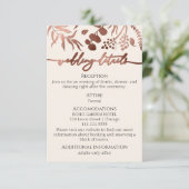 Wildflower lente bruiloft details | RSVP | QR-code Informatiekaartje (Staand voorkant)