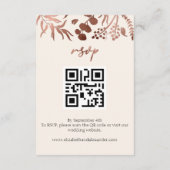 Wildflower lente bruiloft details | RSVP | QR-code Informatiekaartje (Achterkant)