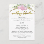 Wildflower lente bruiloft details | RSVP | QR-code Informatiekaartje (Voorkant)