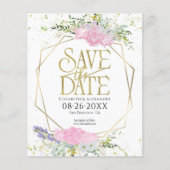 Wildflower lente budget bruiloft Save the date (Voorkant)