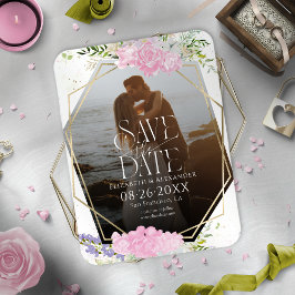 Wildflower lente foto bruiloft opslaan van de datu magneet