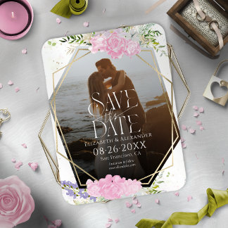 Wildflower lente foto bruiloft opslaan van de datu magneet