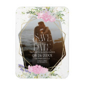 Wildflower lente foto bruiloft opslaan van de datu magneet (Verticaal)