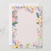Wildflower Lente In Liefdevolle Geheugen Trouwteke Kaart (Achterkant)