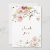 Wildflower Lente Verjaardag Dank u Kaart (Voorkant)