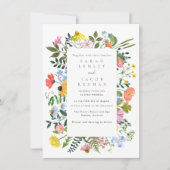 Wildflower lente zomer buiten bruiloft kaart (Voorkant)