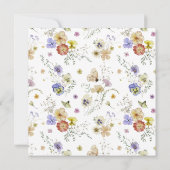 Wildflower Lente Zomer Doop 1e Verjaardag Kaart (Achterkant)