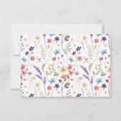 Wildflower Lente Zomer Floral Mr. en Mrs. Bedankkaart (Achterkant)