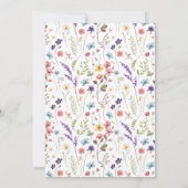 Wildflower Lente Zomer Monogram Bruiloft Boog Kaart (Achterkant)
