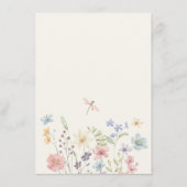 Wildflower lente zomer tuin bruiloft details informatiekaartje (Achterkant)