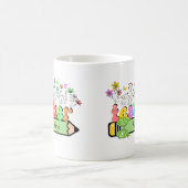 Wildflower Leraar Naam Gepersonaliseerd, leraar ca Koffiemok (Center)