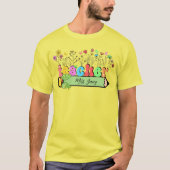 Wildflower Leraar Naam Gepersonaliseerd, leraar ca T-shirt (Voorkant)