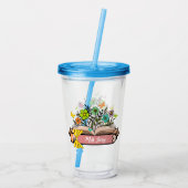 Wildflower Leraar Naam, Gepersonaliseerde Leraar,  Acryl Drinkbeker (Achterkant)