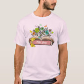 Wildflower Leraar Naam, Gepersonaliseerde Leraar,  T-shirt (Voorkant)