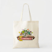 Wildflower Leraar Naam, Gepersonaliseerde Leraar,  Tote Bag (Voorkant)
