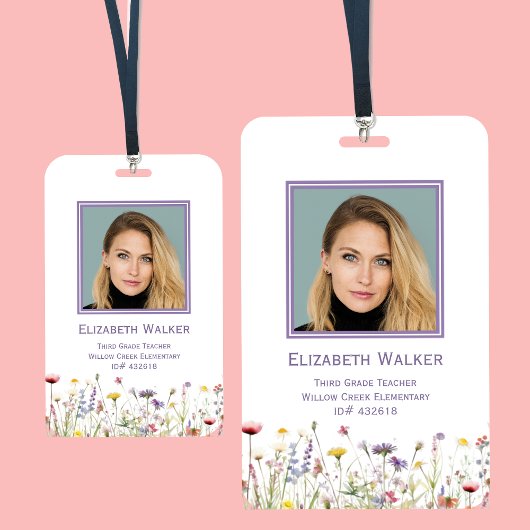 Wildflower leraar personeels-ID Badge
