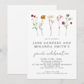 Wildflower Lesbisch Bloemen Gay Pride Viering Kaart (Voorkant / Achterkant)