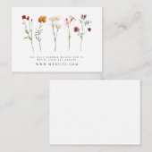 Wildflower Lesbische Pride Bloemen Bruiloft Websit Informatiekaartje (Voorkant / Achterkant)