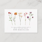 Wildflower Lesbische Pride Bloemen Bruiloft Websit Informatiekaartje (Voorkant)