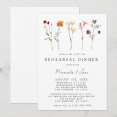 Wildflower Lesbische Pride Bloemen Repetitie Diner Kaart (Voorkant / Achterkant)