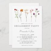 Wildflower Lesbische Pride Bloemen Verlovingsfeest Kaart (Voorkant / Achterkant)