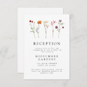 Wildflower Lesbische Pride Bruiloft Receptie Info Informatiekaartje (Voorkant / Achterkant)