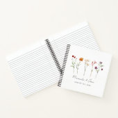 Wildflower Lesbische Pride Floral Bruiloft Gastenb Notitieboek (Binnen)