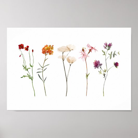 Wildflower Lesbische Pride Wall Art Poster (Voorkant)