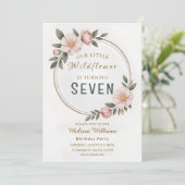 Wildflower Level 7 Birthday Kaart (Staand voorkant)