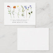 Wildflower LGBTQ Gay Pride Bloemen Bruiloft Websit Informatiekaartje (Voorkant / Achterkant)