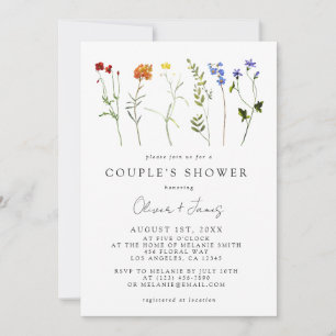 Wildflower LGBTQ Gay Pride Bloemen Couple's Douche Kaart