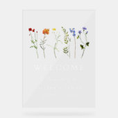 Wildflower LGBTQ Gay Pride Bloemenbruiloft Acryl Bord (Voorkant)