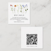 Wildflower LGBTQ Gay Pride Bloemenbruiloft QR Code Informatiekaartje (Voorkant / Achterkant)