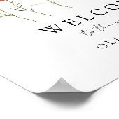 Wildflower LGBTQ Gay Pride Bruiloft Welkomstbord Poster (Hoek)