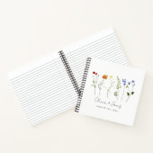 Wildflower LGBTQ Pride Floral Wedding Gastenboek Notitieboek (Binnen)