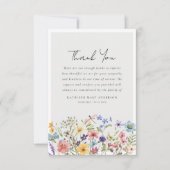 Wildflower libel sympathie begrafenis bedankkaart (Voorkant)