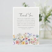 Wildflower libel sympathie begrafenis bedankkaart (Staand voorkant)