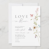 Wildflower Liefde in Bloom Bruidsdouche Uitnodigin Kaart (Voorkant)