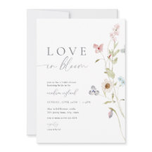 Wildflower Liefde in Bloom Bruidsdouche Uitnodigin