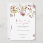 Wildflower Liefde in Bloom Bruidsdouche Uitnodigin Kaart (Voorkant)