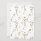 Wildflower Liefde in Bloom Bruidsdouche Uitnodigin Kaart (Achterkant)