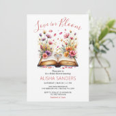 Wildflower Liefde in Bloom Bruidsdouche Uitnodigin Kaart (Staand voorkant)