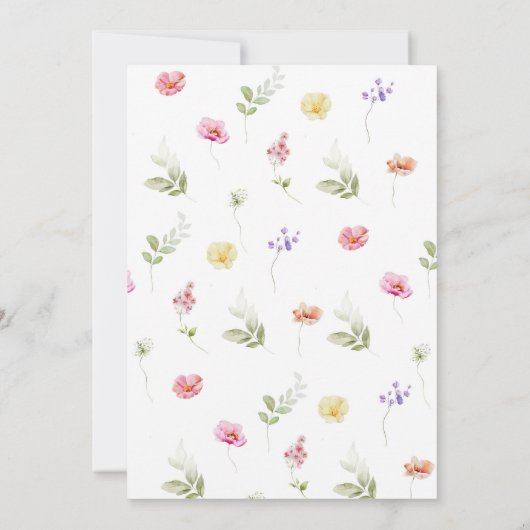 Wildflower Liefde is in bloei vrijgezellenfeest Kaart (Achterkant)