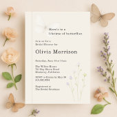Wildflower Lifetime of Butterflies Bridal Shower Kaart