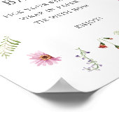 Wildflower Lijst Bloemenbalkteken Poster (Hoek)