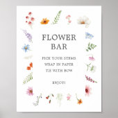 Wildflower Lijst Bloemenbalkteken Poster (Voorkant)