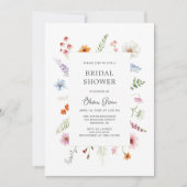  Wildflower Lijst Bruids Douche Uitnodiging (Voorkant)