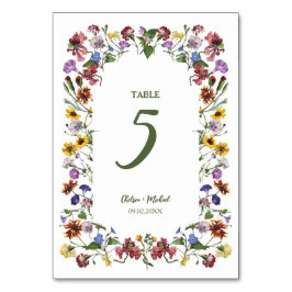 Wildflower Lijst Rustic Boho Wedding Kaart
